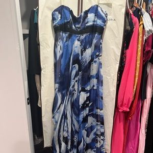 BCBG long blue dress gown